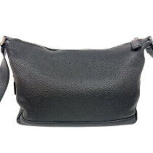 Prada Leather Shoulder Triangle Black Logo Bag Dino Vitello